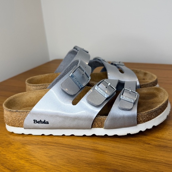 Birkenstock Shoes - Betula Birkenstock Leo Silver Buckle Sandals Size EU 36 Womens Size 5.5 Boho